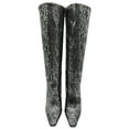 thumbnail image 5 of Ninety Union Viva Tall Metallic Snake Pointed Toe Boot, Black Snake, 9, 5 of 5