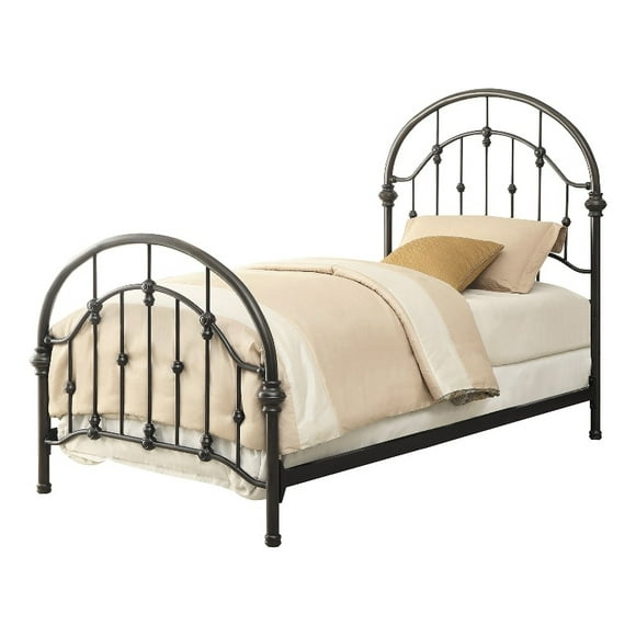 Coaster Rowan Twin Traditional Metal Curved Spindle Bed in Bronze