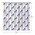 thumbnail image 5 of Watercolor Unicorn Pattern Shower Curtain 72"x72" ,Bathroom Decorative Shower Curtains Set with 12 Hooks,Modern Waterproof Washable Shower Curtain, 5 of 6