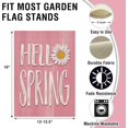 thumbnail image 2 of Hello Spring Pink Small Decorative Garden Flag, Daisy Flower Floral Yard Lawn Outside Decor, Seasonal Burlap Outdoor Home Decoration Double Sided 12 x 18, 2 of 6
