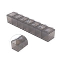 thumbnail image 3 of Unique Bargains Lightweight 7 Compartment Single Row Pill Case Clear Gray, 3 of 6