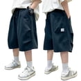 thumbnail image 4 of oqasdz Boys' Pants Elastic Waist Lightweight Knee Length Baggy Loose Carto Pants with Pockets for Kids Everyday Comfort Daily Wear Casual Outdoor, 4 of 4