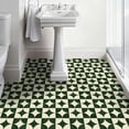 thumbnail image 5 of DEWOO 12" x 12" Peel and Stick Floor Tile, 10 PCS Self-Adhesive DIY Vinyl Flooring for Renters, Removable and Waterproof Tile Sticker for Bathroom, Kitchen, Staircase (Retro Green), 5 of 5