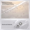 thumbnail image 6 of Bathroom Shower Curtain - Waterproof Plastic Shower Curtain Premium PEVA Non-Toxic with Rust Proof Grommets Clear 380g Heavy Duty Bathroom Accessories 72x72 with soft texture, 6 of 7