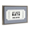 thumbnail image 3 of Stupell Industries Retro Bathroom Ticket Brown Framed Floater Canvas Wall Art design by Lettered and Lined, 17 x 25, 3 of 9