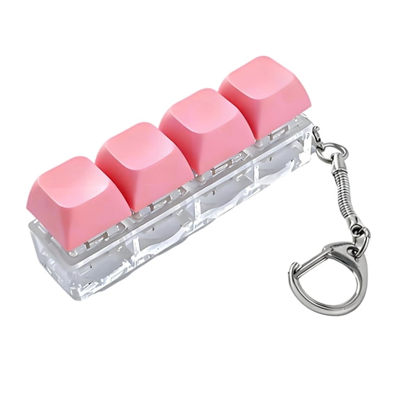Keyboard Clicker Fidget Toy,Fidget Keychain with LED Lights,Stress Relief,Keyboard Fidget