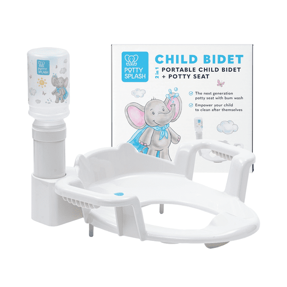 POTTY SPLASH 2 en 1 para bidé infantil y asiento de inodoro autolimpiable