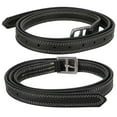 thumbnail image 4 of Un par de cinturón de estribo de caballo de silla de montar de Gran Bretaña, hebilla de acero inoxidable de microfibra de cuero suave, color negro, 4 of 5