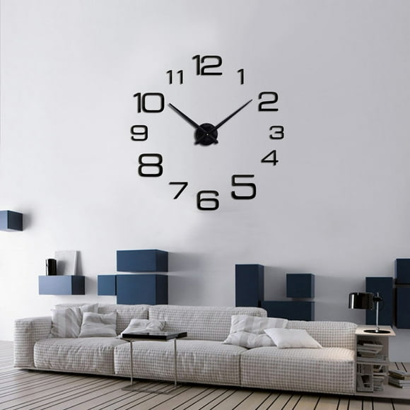 Daily Qaailabf Digital DIY Wall Clock Mirror Wall Clock Home Decoration