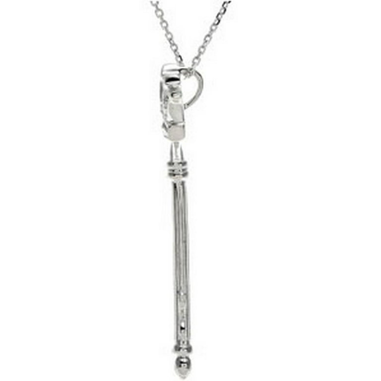 Black & White Diamond Heart Lock & Key Necklace in Sterling Silver - The  Black Bow Jewelry Company