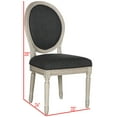 thumbnail image 6 of SAFAVIEH Holloway 19''H French Brasserie Linen Oval Side Chair Charcoal / Grey, 6 of 8