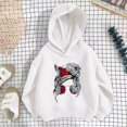 thumbnail image 2 of Girl Hoodie Drawstring FlowerLetter Printing Pullover Sweatshirt Pullover Oversized Hoodie Fashion Blouse Long Sleeve Shirt track Jackets with Pocket WH1, 130, 2 of 3