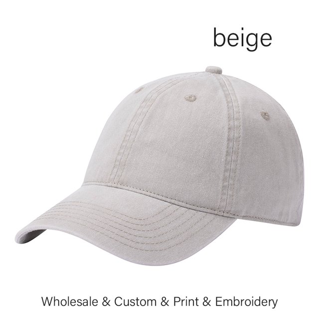 SLECKTON Custom Baseball Cap Brand Logo Design DIY Sun Hat Embroidery Print Photo Washed Retro Cotton Cowboy Hat Adult Wholesale RWJDXD