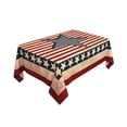 thumbnail image 2 of shyuyusa Nappe Carrée Réutilisable pour la Fête de l'Indépendance, Nappe en Tissu Résistant aux Plis pour Banquet Intérieur, Rassemblement Extérieur et Décoration de Salle à Manger des Fêtes, 2 of 6