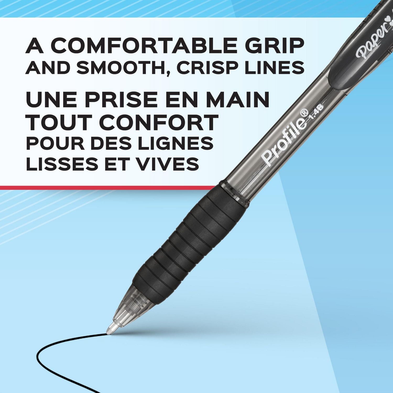 Paper Mate Profile Retractable Ballpoint Pens, Medium Point (1.0 mm), Blue