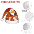 thumbnail image 4 of Haiem Happy Thanksgiving Three Gnomes Pattern Santa Hat Confortable Velvet Christmas Hat for Christmas Party Favors Fit for Adults and Kids, 4 of 6