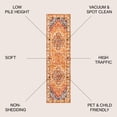 thumbnail image 4 of JONATHAN Y MODERN PERSIAN 2 x 8 Runner Rug, Brooklyn Geometric Medallion - Orange/Blue, MDP207D-28, 4 of 10