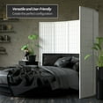 thumbnail image 3 of Oriental Furniture 6 ft. Tall Window Pane Shoji Screen - White - 3 Panel, 3 of 7