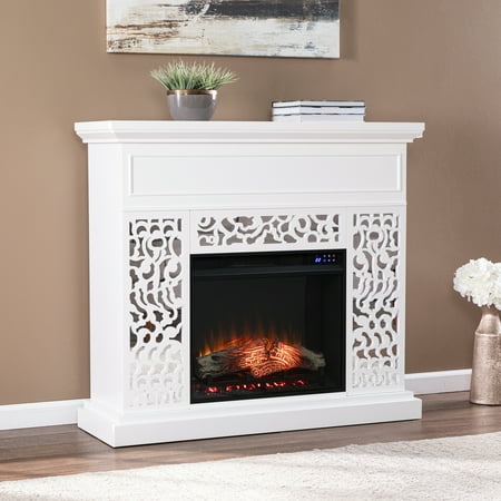 

LANTRO JS Contemporary Electric Fireplace w/ Touch Screen Control Panel