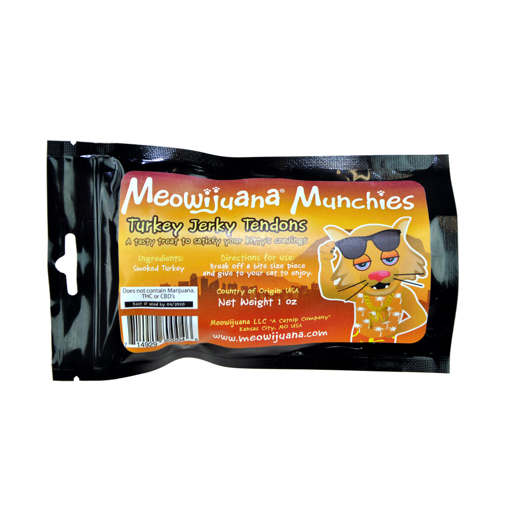 Meowijuana Munchies Turkey Jerky Chew Cat Treat