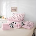 thumbnail image 6 of Manfei Football Soccer Game 7-Piece Bedding Comforter Set,Sport Theme King Bedding Sets,Cartoon Bow Knot Bed Sheets For Girl Boy,Breathable Home Decor Reversible, 6 of 8