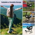 thumbnail image 4 of Topbuy Camping Chair with Removable Footrest Folding Lounge Recliner Chair w/ Adjustable Backrest Pillow Cup Holder Black, 4 of 8