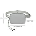 thumbnail image 5 of Oiur Mini Belt Bag with Adjustable Strap Waterproof Crossbody Waist Bag for Women Men Sports Fanny Pack for Workout Traveling Running Hiking Cycling,Beige, 5 of 8
