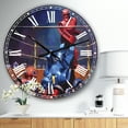 thumbnail image 3 of Designart Oversized Multicolor Analog Round Modern Wall Clocks, CLM25245-C23, 3 of 3