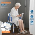 thumbnail image 3 of GYZJ Senior Bathing Chair Swivel Shower Chair with Arms and Back, 400 lbs Heavy Duty U-Shape Seat for Inside Tub, Height Adjustable Safety Bath Seat for Elderly and Disabled,Blue, 3 of 9
