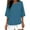 AB-Blue, variant on QATAINLAV on Sale Clearance, 3/4 Length Sleeve Shirts for Women 2025 Casual Summer Blouses Loose Fit Plus Size Crewneck Tops Solid Color Pullover Pink L