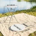 thumbnail image 3 of Outsunny 2.6ft Plastic Folding Picnic Table, Camping Table, White, 3 of 10