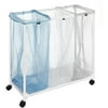 Whitmor Triple Mesh Bag Laundry Sorter, Clear and Blue, Adult