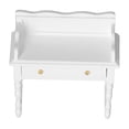 thumbnail image 4 of Escritorio para casa de muñecas, mesa de casa de muñecas en miniatura de madera vívida, decoración de muebles, color blanco, 1:12, 4 of 5