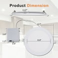 thumbnail image 3 of ENERGETIC 8 inch Ultra-Thin LED Recessed Downlight with Junction Box, 1800Lumens Dimmable, 5CCT Selectable, 3 of 6