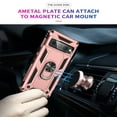 thumbnail image 4 of SaniMore Tri-layer Case for Google Pixel 8 Pro 6.7" 2023, 360° Rotating Holder/Kickstand Rugged PC Back + TPU Bumper Magnetic Car Mount Anti-fingerprint Anti-fall Heavy Duty Protective Case, Pink, 4 of 7
