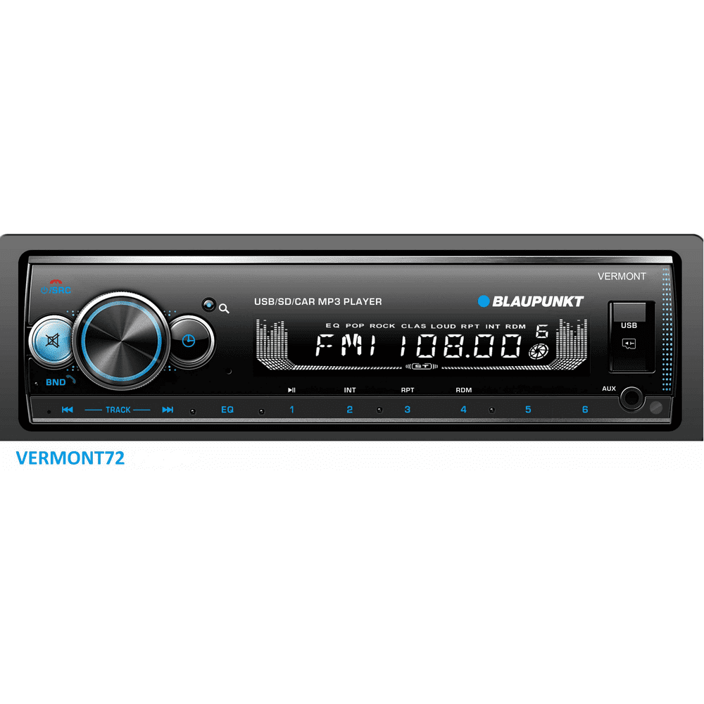 Blaupunkt Vermont72 Single Din Car Stereo InDash Multimedia Mechless