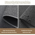thumbnail image 3 of Bath Mat-Super Absorbent Chenille Bathroom Mats-Rubber Backed Bath Mats for Bathroom Non Slip, Easy Clean Bathroom Rugs Front of Bathtub,Shower Room,Sink-24×36, Grey&Darkgrey, 3 of 12