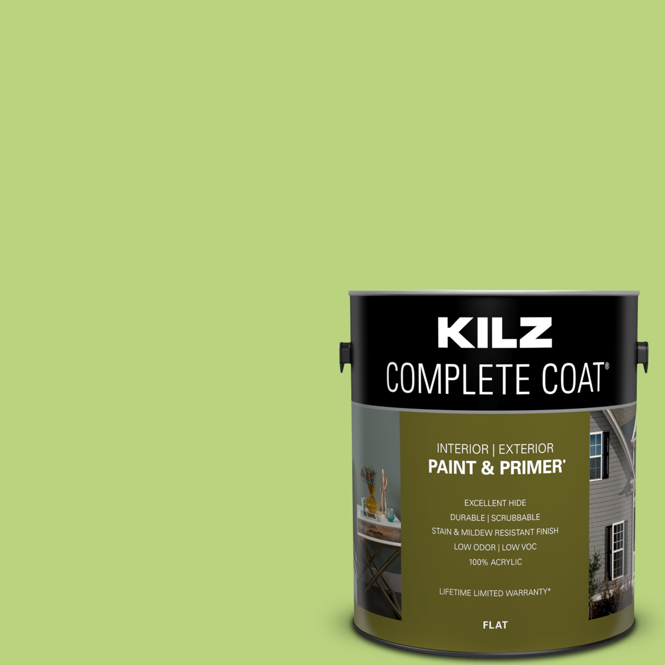 Green Flash, KILZ Complete Coat Interior/Exterior Paint & Primer, 1 Gallon #LG240-02