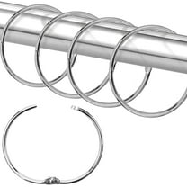 Shower Curtain Hooks Rings,24 Pcs Rustproof Metal Shower Hooks for Shower Curtain,Glide Smoothly Round Shower Rings for Curtain,Shower Curtain Rings for Bathroom Shower Rod,Snap Joint Design (Silver)