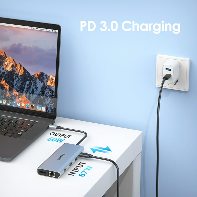WAVLINK USB C Hub Monitor Triplo 12 Em 1 Estação De Ancoragem Para
