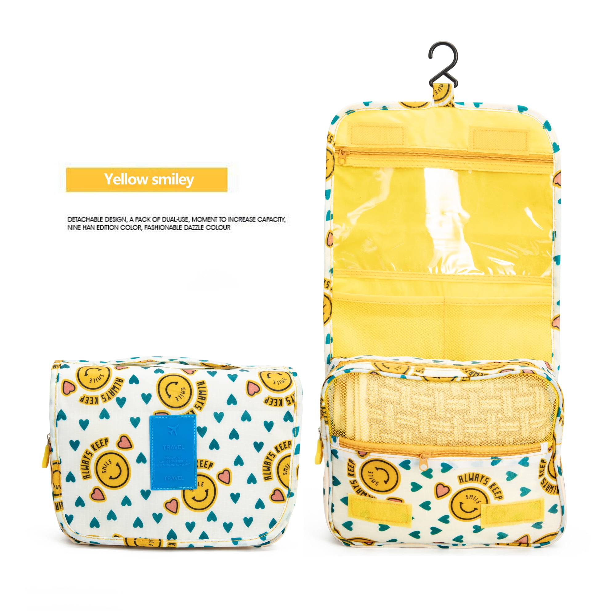 LELINTA Hanging Makeup Travel Bag Portable Travel Kit Bag Foldable