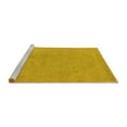 thumbnail image 2 of Ahgly Company Machine Washable Indoor Square Oriental Yellow Industrial Area Rugs, 3' Square, 2 of 4