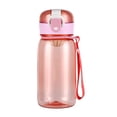 thumbnail image 1 of Botella de agua pequeña con tapas de boca ancha y colador extraíble, jarra de agua sin BPA para niños a prueba de fugas, para fitness, caminar, gimnasio y deportes al aire libre 400 ml, 1 of 5