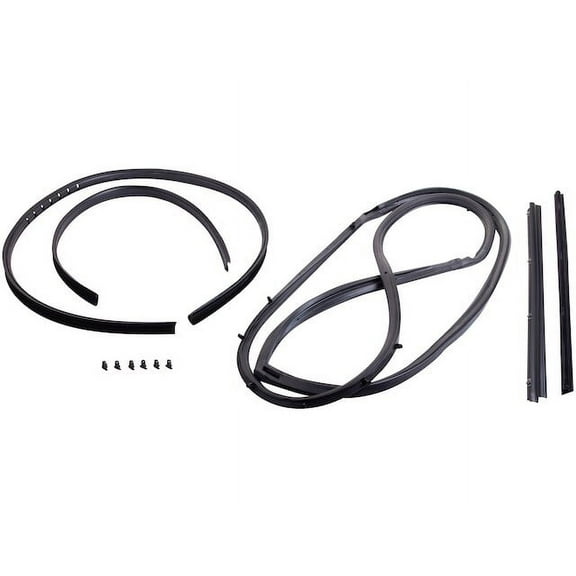 Door Window Belt Weatherstrip Kit 5 Piece - Compatible with 1987 - 1995 Jeep Wrangler 1988 1989 1990 1991 1992 1993 1994