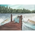 thumbnail image 2 of Medley, Elizabeth 24x19 Black Ornate Wood Framed with Double Matting Museum Art Print Titled - Lake, 2 of 4
