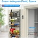 thumbnail image 5 of Organizador angosto para puerta de despensa de 12,3" de ancho, organizador para puerta de 6 niveles con canasta ajustable, organizador para puerta de despensa, cocina, sala de almacenamiento,, 5 of 6