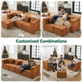 thumbnail image 3 of BEHOST 102.5" Modular Sectional Sofa for Apartment, L Shaped Living Room Couch, No Assembly Required, Rust Red, 3 of 9