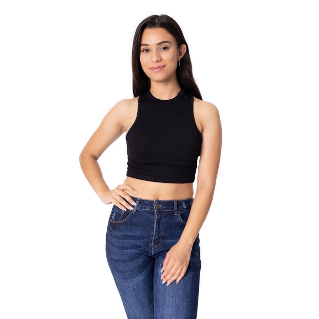 Top Bocarosa acanalado de tirantes gruesos ajustable a la figura BOCAROSA 472DY/Top/casual
