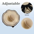 thumbnail image 3 of 54-58 cm sombrero circunferencia sombrero femenino verano al aire libre playa grandes aleros protector solar sombrilla sombrero de paja pajarita plegable, 3 of 5