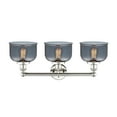 thumbnail image 4 of 616-3W-BB-G51-Innovations Lighting-Bell - 3 Light Bath Vanity In Industrial Style-10 Inches Tall and 24.5 Inches Wide-Brushed Brass Finish-Matte White, 4 of 7